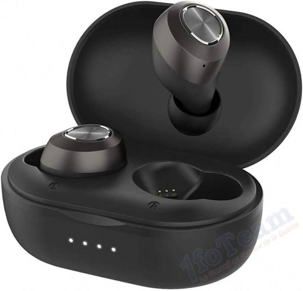 Ecouteurs intra-auriculaires sans fil avec micro Lenovo HT10 Pro (Noir)
